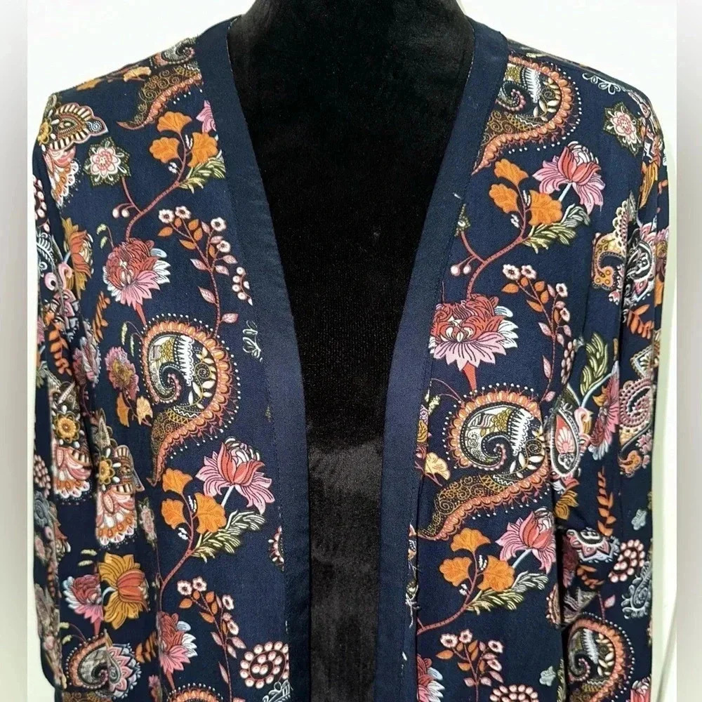 Jessica Simpson Women's Size L Evening Blossom Gwendelin Printed  Kimono - Picture 3 of 6